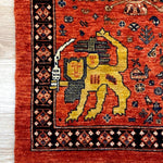 ペルシャ絨毯 ライオンギャッベ 正方形