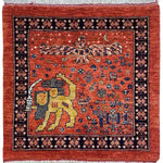 ペルシャ絨毯 ライオンギャッベ 正方形