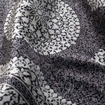 ペルシャ絨毯 クム シルク 玄関マット 黒 (ブラック)