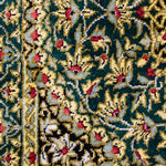 ペルシャ絨毯 クム シルク 玄関マット 黄色 (イエロー)