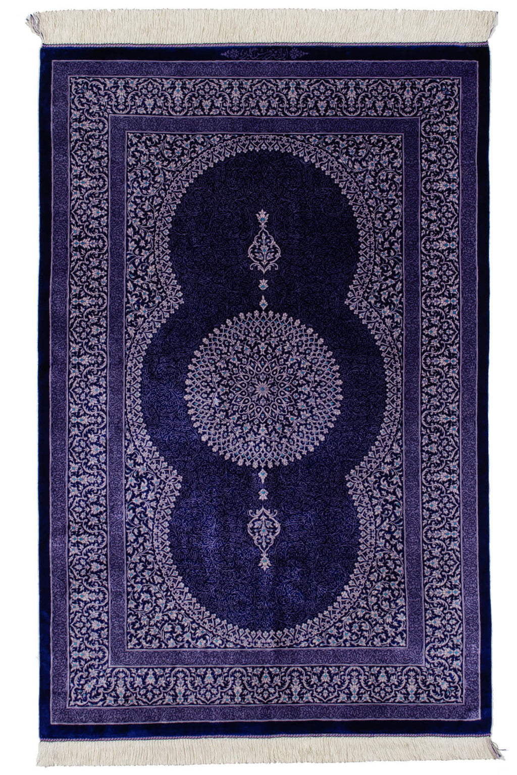 ペルシャ絨毯 シルク 約82cm x 123cm