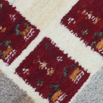 ペルシャ絨毯 ギャッベ 白 ホワイト 玄関マット