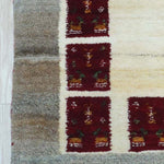 ペルシャ絨毯 ギャッベ 白 ホワイト 玄関マット