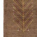 ペルシャ絨毯 ギャッベ 57x87cm 玄関マット 茶色 ブラウン 生命の木
