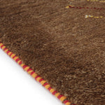 ペルシャ絨毯 ギャッベ 57x87cm 玄関マット 茶色 ブラウン 生命の木