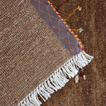 ペルシャ絨毯 ギャッベ 57x87cm 玄関マット 茶色 ブラウン 生命の木