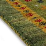 ギャッベ  ペルシャ絨毯 黄緑 ランナー