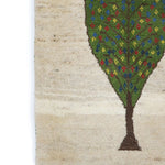 ギャッベ  ペルシャ絨毯 廊下敷き 白