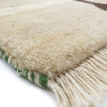 ギャッベ  ペルシャ絨毯 廊下敷き 白