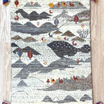 ペルシャ絨毯 ギャッベ 玄関マット ファイン