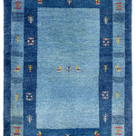 ペルシャ絨毯 ギャッベ ファイン 青 ブルー