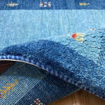 ペルシャ絨毯 ギャッベ ファイン 青 ブルー