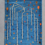 ギャッベ ラグ ブルー ペルシャ絨毯