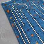 ギャッベ ラグ ブルー ペルシャ絨毯