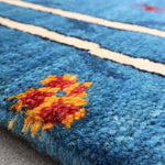 ギャッベ ラグ ブルー ペルシャ絨毯