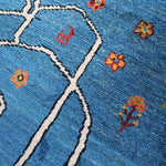 ギャッベ ラグ ブルー ペルシャ絨毯