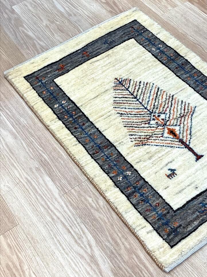 ペルシャ絨毯 ギャッベ 玄関マット 生命の樹