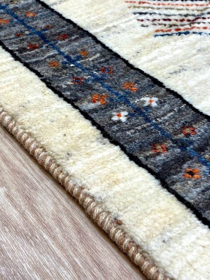 ペルシャ絨毯 ギャッベ 60x92cm 玄関マット 生命の樹