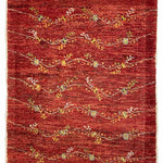 ペルシャ絨毯 ギャッベ ファイン 赤 玄関マット