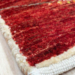 ペルシャ絨毯 ギャッベ ファイン 赤 玄関マット
