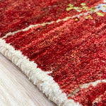ペルシャ絨毯 ギャッベ ファイン 赤 玄関マット