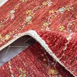 ペルシャ絨毯 ギャッベ ファイン 赤 玄関マット
