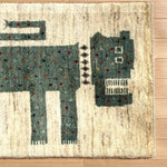 ペルシャ絨毯 ライオンラグ 玄関マット