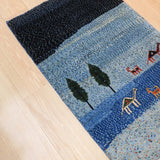 ペルシャ絨毯 ギャッベ 玄関マット 61x98cm
