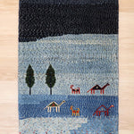 ペルシャ絨毯 ギャッベ  玄関マット 61x98cm