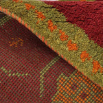 ギャッベ  ペルシャ絨毯 ライオン 赤