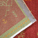 ギャッベ  ペルシャ絨毯 ライオン 赤