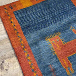 ギャッベ ライオン ペルシャ絨毯