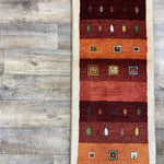 ペルシャ絨毯 ギャッベ 細長 51x145cm 手織り絨毯