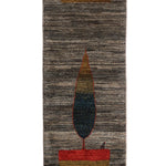 ギャッベ  ペルシャ絨毯 ランナー グレー