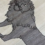 ペルシャ絨毯 ライオンギャッベ(88x139cm)玄関マット