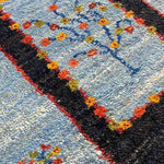 ペルシャ絨毯 ギャッベ ブルー 廊下