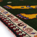 ペルシャ絨毯 ライオンラグ グリーン