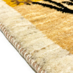 ペルシャ絨毯ギャッベ細長 手織り絨毯 52x152cm 黄色