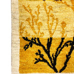 ペルシャ絨毯ギャッベ細長 手織り絨毯 52x152cm 黄色