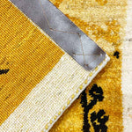 ペルシャ絨毯ギャッベ細長 手織り絨毯 52x152cm 黄色