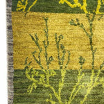 ギャッベ  ペルシャ絨毯 廊下敷き 黄緑