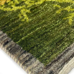 ギャッベ  ペルシャ絨毯 廊下敷き 黄緑