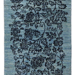 青 ラグ ギャッベ ペルシャ絨毯 モダン