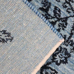 青 ラグ ギャッベ ペルシャ絨毯 モダン