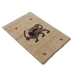 ギャッベ ペルシャ絨毯 ライオン