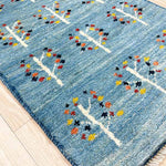 ギャッベ ペルシャ絨毯 青&水色