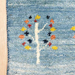 ギャッベ ペルシャ絨毯 青&水色