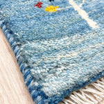 ギャッベ ペルシャ絨毯 青&水色