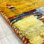 手織りペルシャ絨毯 ギャッベ カラフル 50x80cm