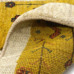 ライオンラグ ペルシャ絨毯 ギャッベ 黄色 イエロー